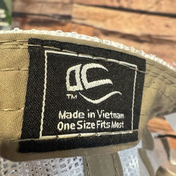 AG Texas Trucker Hat Khaki White Mesh Snapback Baseball Cap Logo Outdoor Farm - Picture 8 of 8